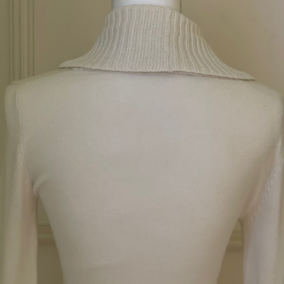 BCBG Cream Shawl Collar Sweater - Picture 10 of 13